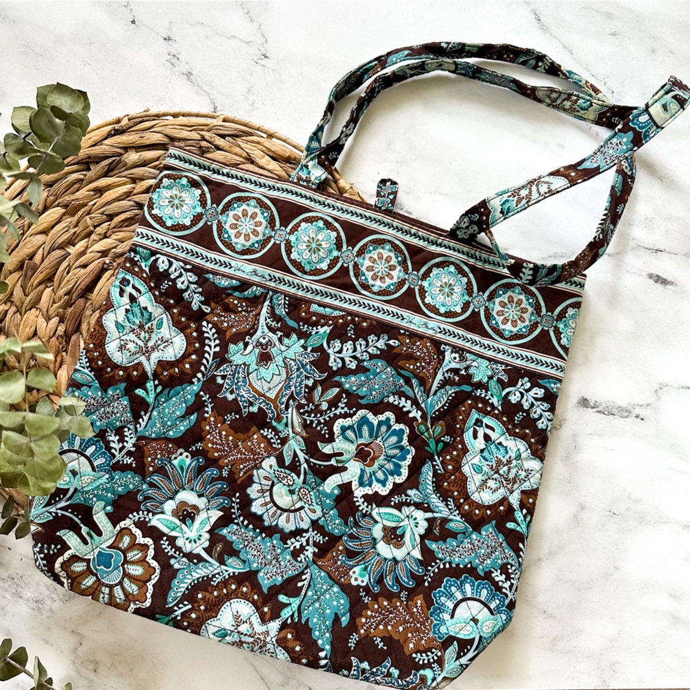 Vera Bradley Java Blue Medium Toggle Tote - image 1